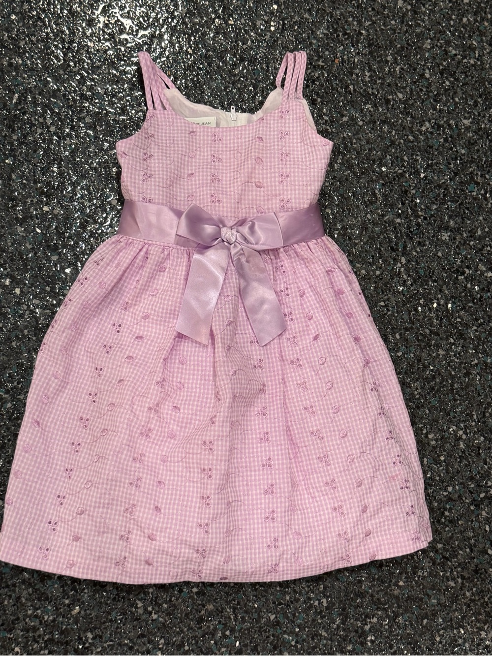 Bonnie Jean Sleeveless Purple Eyelet Dress Girls Size 5